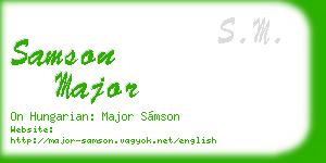 samson major business card